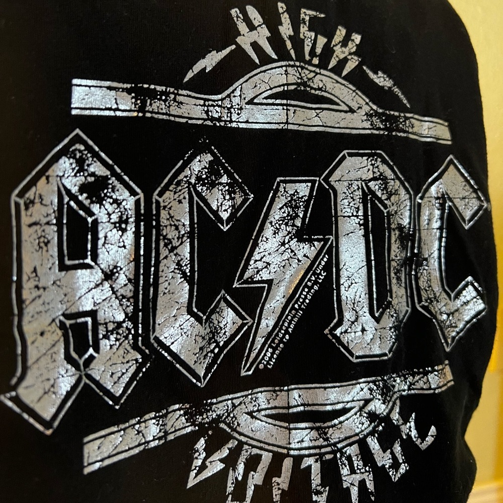 🖤 ⚡️ AC/DC High Voltage T-shirt BLACK & SILVER Rockware NWOT SZ XXL UNISEX ⚡️🖤